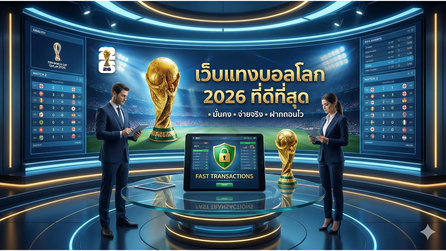 You are currently viewing เว็บแทงบอลโลก 2026 ที่ดีที่สุด มั่นคง จ่ายจริง ฝากถอนไว